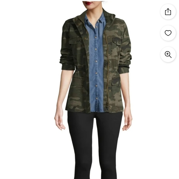 Time and Tru Green Utility Jacket - Picture 8 of 8